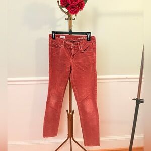 GAP peach orange skinny corduroy jeans size 27